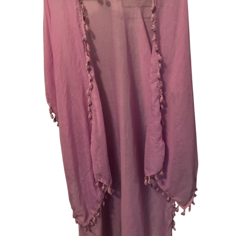 Purple Tassel Trim Kimono